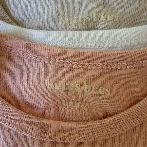 Burt's Bees organic cotton long sleeve Bodysuit Set of 5 - Picture 2 of 4